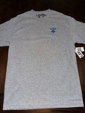 LRG Logo Plus Tee Heather Grey with Blue Large